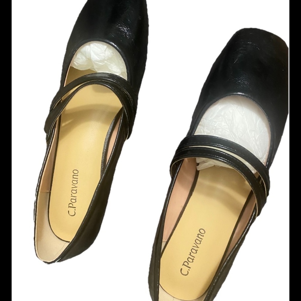 C. Paravano Black Mary Janes Size 7.5 - Picture 2 of 9